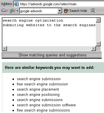 google adwords keyword suggest tool